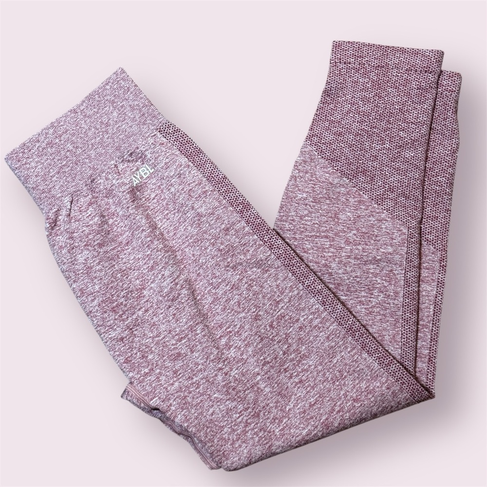 AYBL Seamless High-Rise Leggings Women’s XL Mauve Burgundy